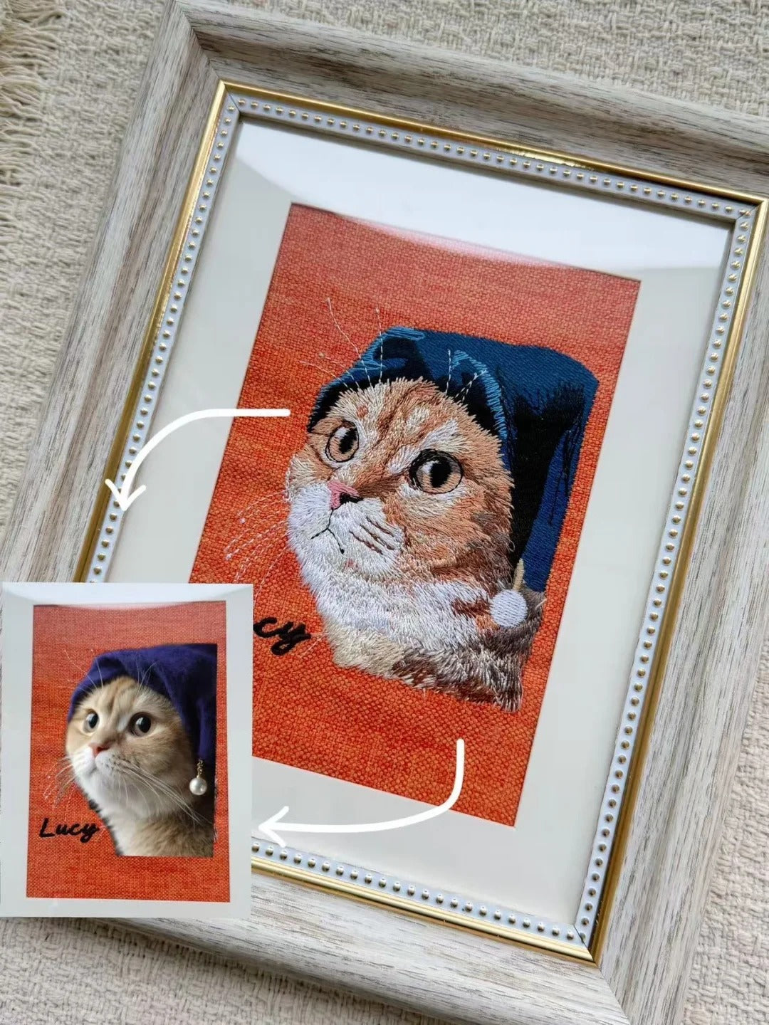Custom Pet Framed Embroidery