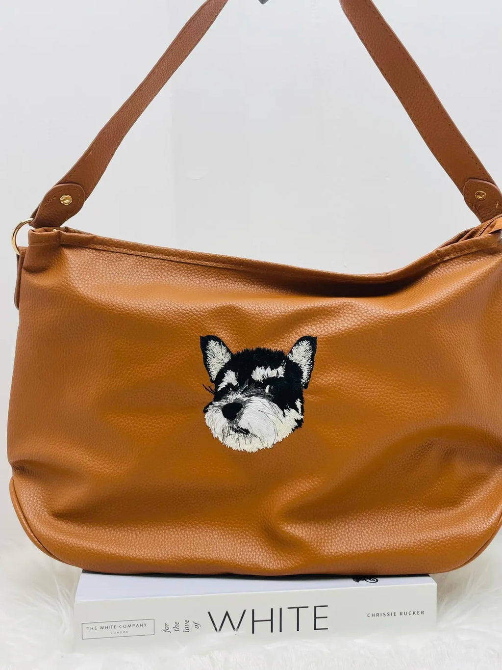 Custom Pet Embroidery PU Leather Bag