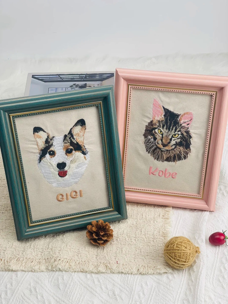 Custom Pet Framed Embroidery