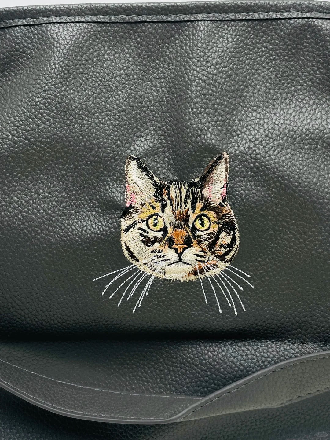 Custom Pet Embroidery PU Leather Bag