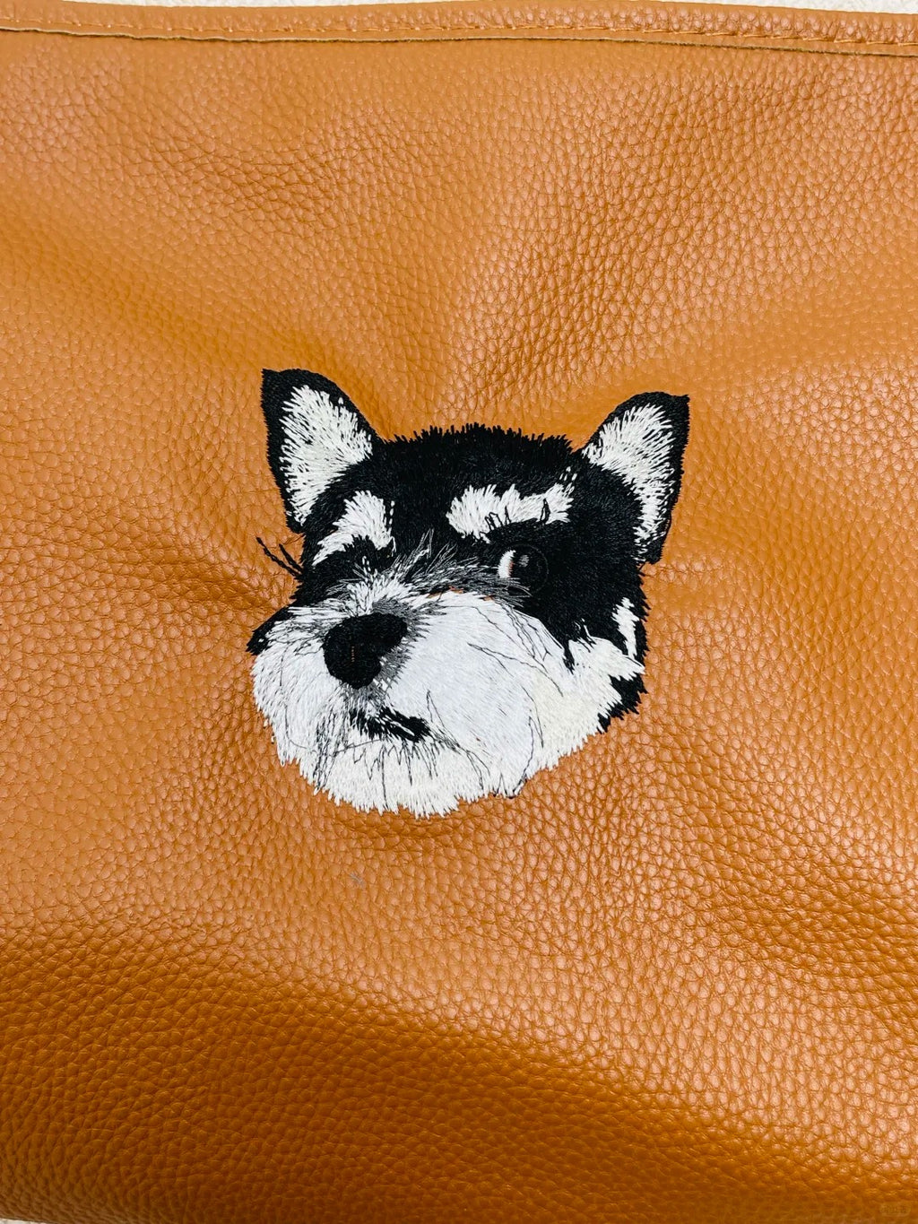 Custom Pet Embroidery PU Leather Bag